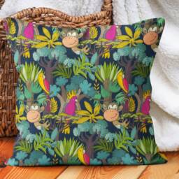 Lion & Monkey Pillow Case/Children's Room Gift/Nursery Cover/Kids Decor/Kids Case - thumbnail 3