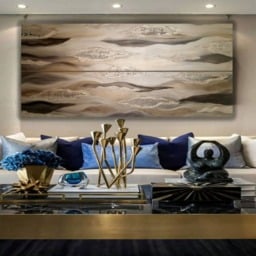 Original 2 Pieces - Set Of 2 Abstract Oil Painting. Clouds Heavy Textures Colored Painting On Canvas. Extra Large House Wall Art - thumbnail 2