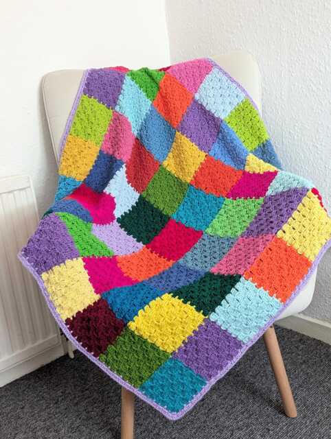 Crochet Blanket, Vintage Throw Retro Granny Square Blanket Throw, Vintage Afghan Patchwork Crochet - image 1
