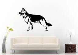 German Shepard Dog Mans Best Friend Cop Breed Animal Wall Decal Vinyl Sticker Mural Room Decor L948 - thumbnail 1
