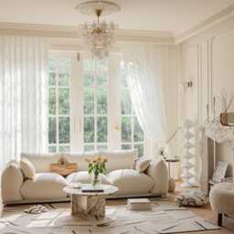 Jacquard White Design Voile Sheer Curtains Custom Curtain Made To Measure - thumbnail 3