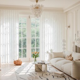 Jacquard White Design Voile Sheer Curtains Custom Curtain Made To Measure - thumbnail 2