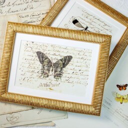 4x6 Inch Gold Frame Round-Ribbed Design /Golden Wedding/Anniversary/Bridesmaids Gift/Office Desktop Deluxe Photo Inches - thumbnail 3