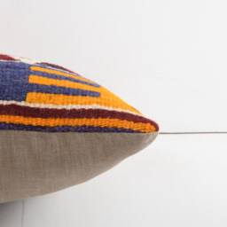 Handmade Turkish Kilim Pillow Boho Throw Pillow Cover - 16x16 - thumbnail 4