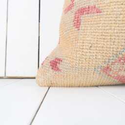 Turkish Kilim Pillow Cover - 20x20 Inch Vintage Anatolian Home Decor - thumbnail 2