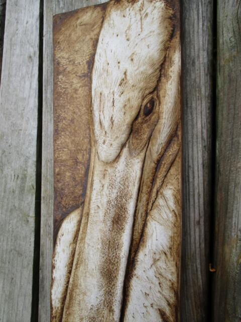 Pelican Sculpture Hand Made Picture Tile Relief Art - image 1