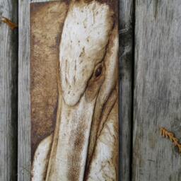 Pelican Sculpture Hand Made Picture Tile Relief Art - thumbnail 2