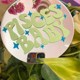 Pisces Horoscope/star Sign Mini Disc Mirror - thumbnail 2