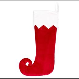 Personalised Spotty Elf Toe Christmas Stocking Embroidered Name Fun Festive Fireplace Decor - thumbnail 2