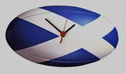 Scottish Rugby Clock - Gift Scotland Gifts Ru4-C - thumbnail 1