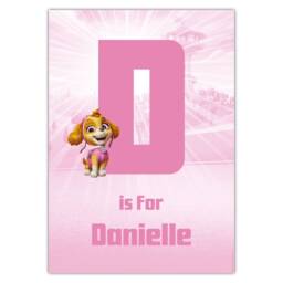 Paw Patrol Print - Skye Letter & Name Personalised Poster Wall Art - thumbnail 3