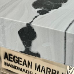 "Panda Marble Coffee Table, Modern Side Table - 48"" X 48"" 18" - thumbnail 4