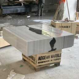 "Panda Marble Coffee Table, Modern Side Table - 48"" X 48"" 18" - thumbnail 3