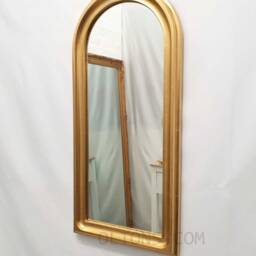 Arch Design Gold Gilt Leaf Wall Mirror French Vintage Antique Plain Round Top 72x34cm Bedroom Bathroom Hallway Modern Home Interior - thumbnail 3