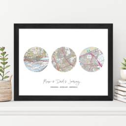 Personalised Favourite UK Locations Map Print Home Os Maps Housewarming Journey Frame Keepsake Places Homeowner Circle Shape - thumbnail 3