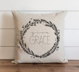 Give Grace 20 X Pillow Cover // Everyday Faith Throw Gift Accent - thumbnail 1