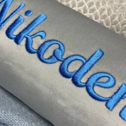"Personalised Name Bolster Cushion, Embroidered 16""x 6" - thumbnail 2
