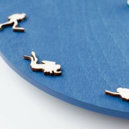 Handmade Wooden Diving Clock Ocean Sea Decor - thumbnail 3