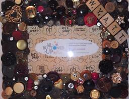 Reserved ~ Custom Only Doggie Button Frame Customized Gift Personalized For Pet Lover Bohemian Art 4x6 Photo - thumbnail 1