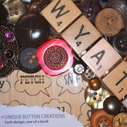 Reserved ~ Custom Only Doggie Button Frame Customized Gift Personalized For Pet Lover Bohemian Art 4x6 Photo - thumbnail 3