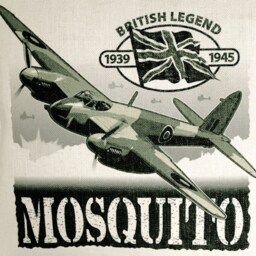 De Haviland Dh98 Mosquito Raf World War 11 Multirole Fighter Bomber Combat Aircraft Action Design Cushion Inner Included - thumbnail 2