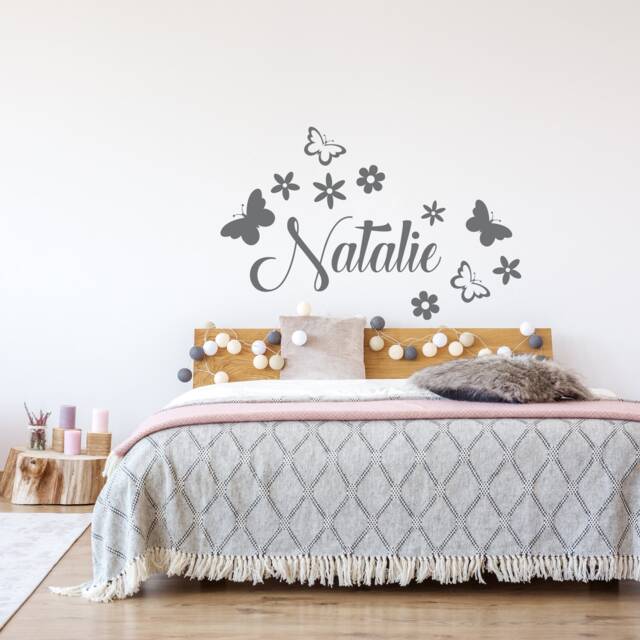 Butterfly Name Wall Decal Personalized Girls Nursery Decor Ww5 - image 1