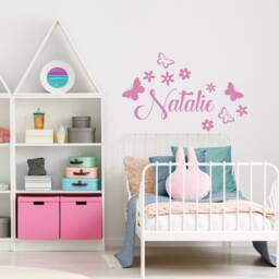 Butterfly Name Wall Decal Personalized Girls Nursery Decor Ww5 - thumbnail 3