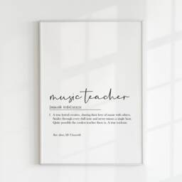 Music Teacher Print, Gift, Teacher, Teacher Printable, Quote, Gifts, Piano - thumbnail 3