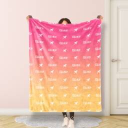 Personalized Name Blanket For Baby/Kids/Youth/Adult, Birthday Gift, Baby Single Sided Printing , Christmas Gift - thumbnail 1