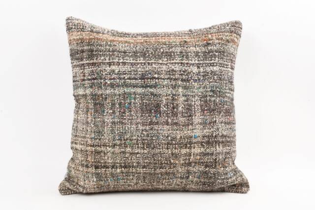 Handmade Turkish Kilim Pillow Cover 20''x20'' Boho Cushion - image 1
