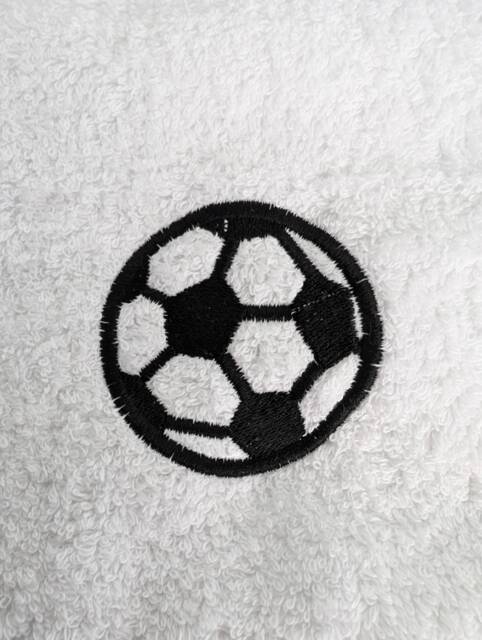 Football Embroidered Onto 100% Cotton Towels & Personalised With A Name - image 1