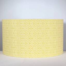 Yellow Geometric Dash Lampshade With Gold Silver Or White Lining in 20cm To 50cm Diameter, Funky Pattern For Ceiling Lampbase - thumbnail 4
