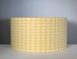 Yellow Geometric Dash Lampshade With Gold Silver Or White Lining in 20cm To 50cm Diameter, Funky Pattern For Ceiling Lampbase