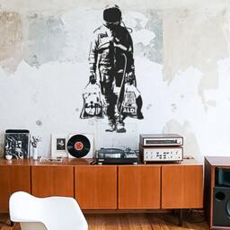 Wall Decal Banksy Astronaut, Street Art Wall-Decor, Spaceman, Graffiti Sticker, Art, Stencil Decal, Office & Home-Decor - thumbnail 3