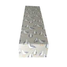 Seagull Coastal Linen Pillow Cover Taupe Beach House Decor - thumbnail 2