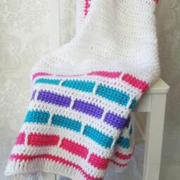 Crochet Baby Blanket, Blanket For Girls - thumbnail 3