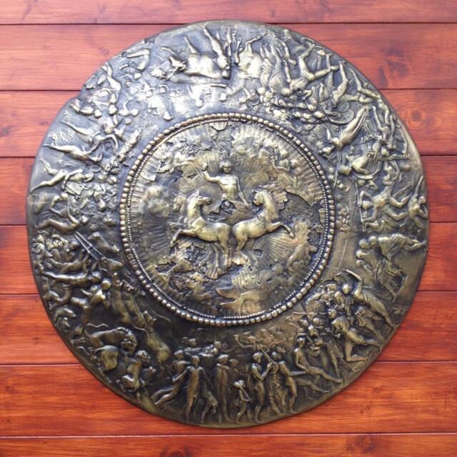 Achilles Shield Replica Ancient Greek Bronze Sculpture, Wall Art Decor - image 1