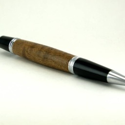 Sierra Style Click Pen With Chrome Plated Hardware & Made Figured Black Walnut Wood - thumbnail 2