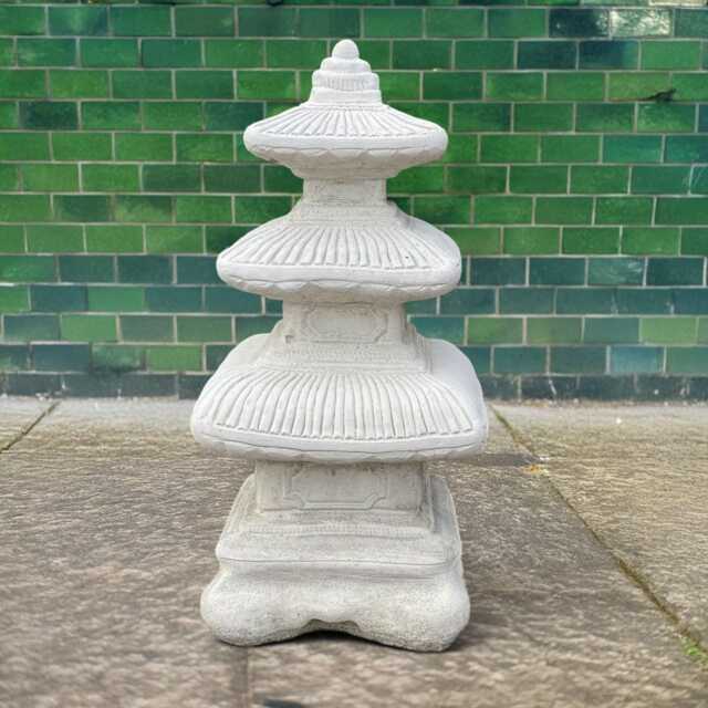 Massive Concrete Pagoda Figurine Japanese Lantern Decor Stone Zen Garden Ornament Handmade Outdoor Statue Cement Art - image 1