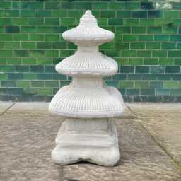Massive Concrete Pagoda Figurine Japanese Lantern Decor Stone Zen Garden Ornament Handmade Outdoor Statue Cement Art - thumbnail 1