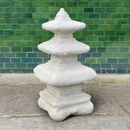 Massive Concrete Pagoda Figurine Japanese Lantern Decor Stone Zen Garden Ornament Handmade Outdoor Statue Cement Art - thumbnail 2