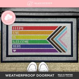 Gift For Pride Month - Everyone Is Welcome Here Gifts Gays Mat Lgbt Community Gifts Happy Custom Doormat - thumbnail 1