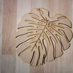 Unpainted Wooden Monstera Leaf Wall Art Diy Tropical Decor - thumbnail 3