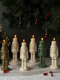 Nutcracker Candle Christmas Soldier, Scented Soy Wax Candle - thumbnail 1
