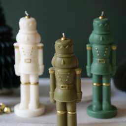 Nutcracker Candle Christmas Soldier, Scented Soy Wax Candle - thumbnail 2