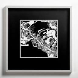 Paper Cut Map Of Honolulu, 12x12 In. Art Souvenir Gift - thumbnail 3