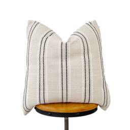 Natural & Black Striped Pillow Cover - thumbnail 1