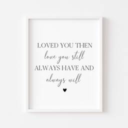 Love You Still Wall Art Print Couples Bedroom Decor - Unframed - thumbnail 1