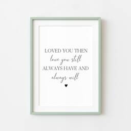 Love You Still Wall Art Print Couples Bedroom Decor - Unframed - thumbnail 2