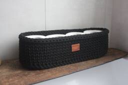 A Freestanding Toilet Paper Holder Black Modern Extra Roll - thumbnail 1